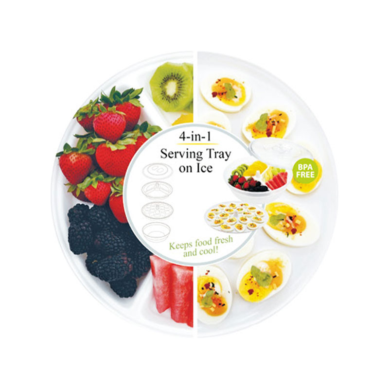 4 i 1 serveringsbakke på is